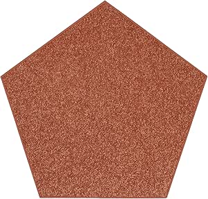 Amazon.com: Solid Color Area Rugs Rust - 6' Pentagon, Indoor, Stain ...