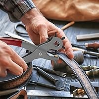 Vista 8 de Herramienta de Perforación de Cuero UNCO con Tamaños Múltiples de Agujeros, Perforador para Cinturones y Cuero