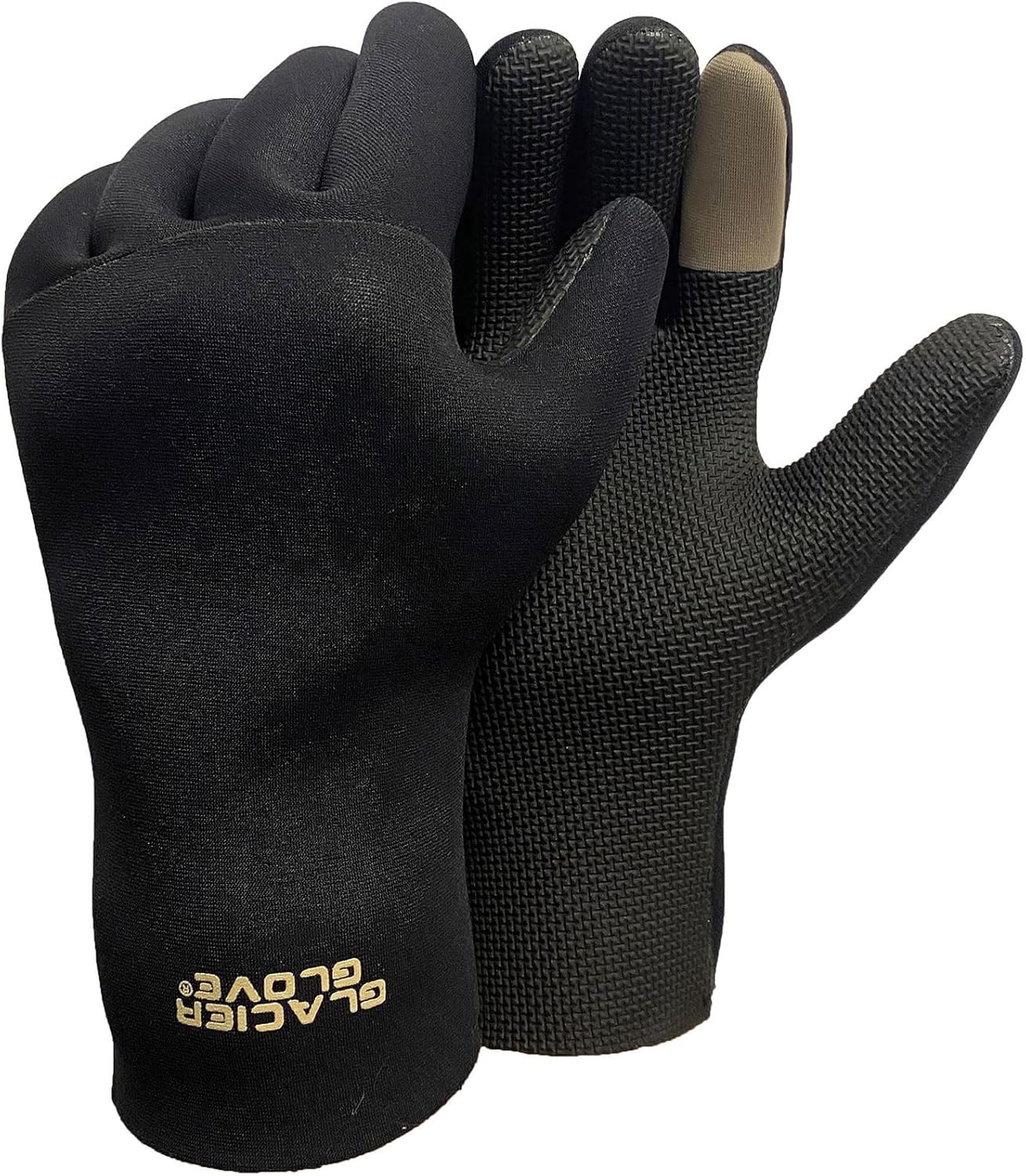 Glacier Glove Bristol Bay Warm Durable Waterproof Fleece-Lined Outdoor Fishing Cold Weather Glove w/Sharkskin Textured Palm