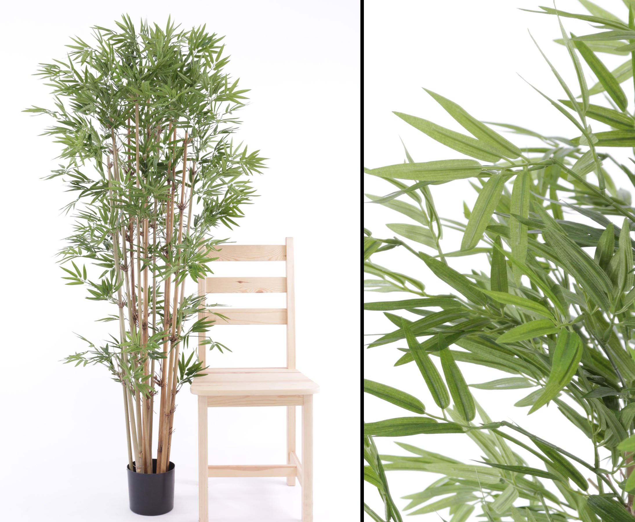 ML-Design kunstbamboe 180 cm grote decoratieve kunstplant plant