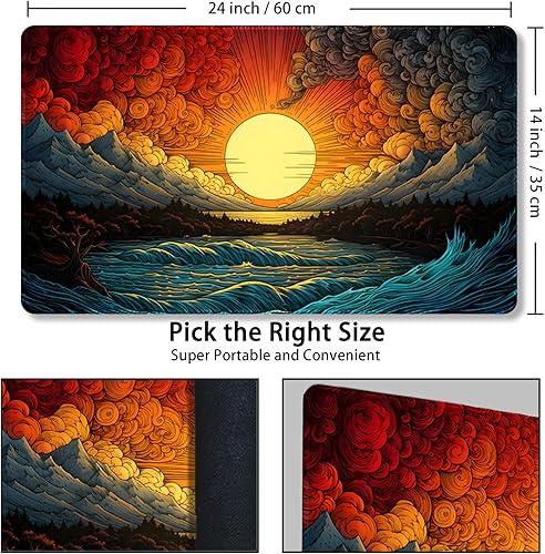 Miniatura 63 de MTG Playmat, Free Storage Bags, 24 x 14 Inches, TCG & Board Game Mat with Zones