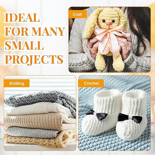 Miniatura 6 de Timgle 27 Skeins Crochet Yarn for Crocheting Knitting Chenille Yarn Bulk 2362.5 Yards Blanket Yarn Soft Plush Yarn Bulky Fluffy Yarn for Beginners