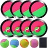 Cooraby Toss and Catch Paddle Game Disc 4 Set Paddle Toss and Catch Ball Sport Game Suitable for Sports, Beach and Party Favor with Storage Bag, 8 Paddles and 8 Balls