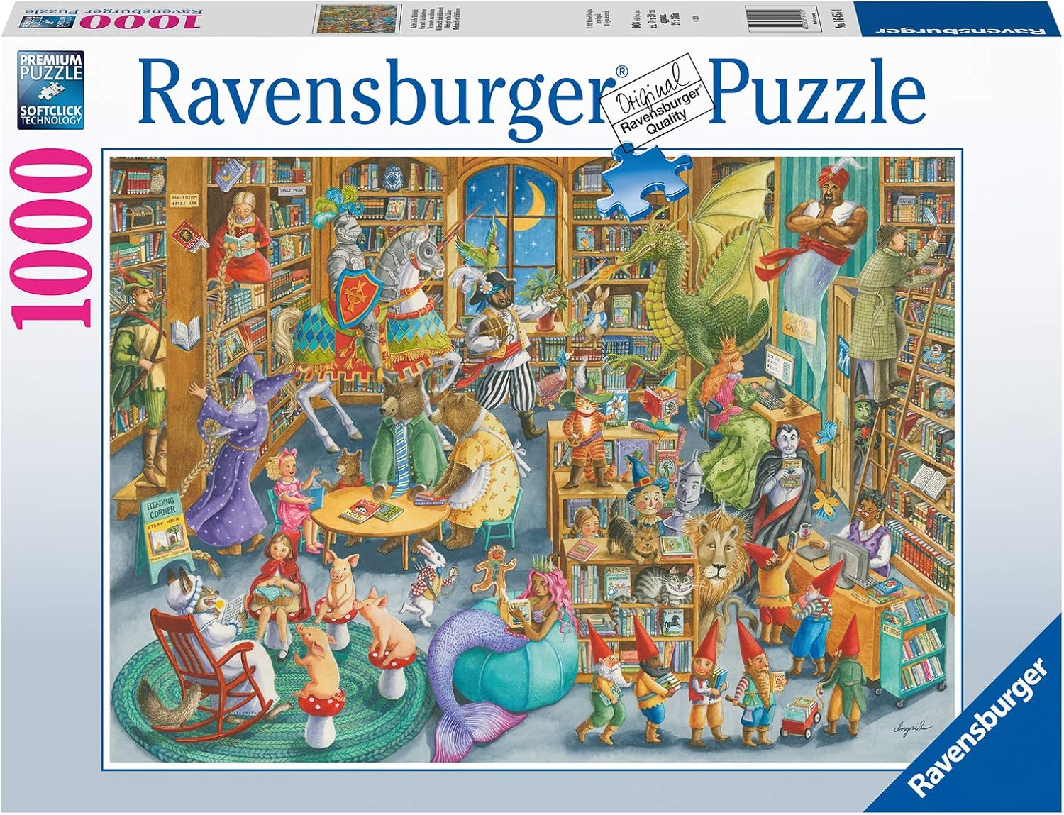 Ravensburger Midnight at The Library Puzzle - 1000 Unique Pieces | Premium Quality | Anti-Glare Surface | Perfect for Family Fun | Ideal Gift for Puzzle Enthusiasts