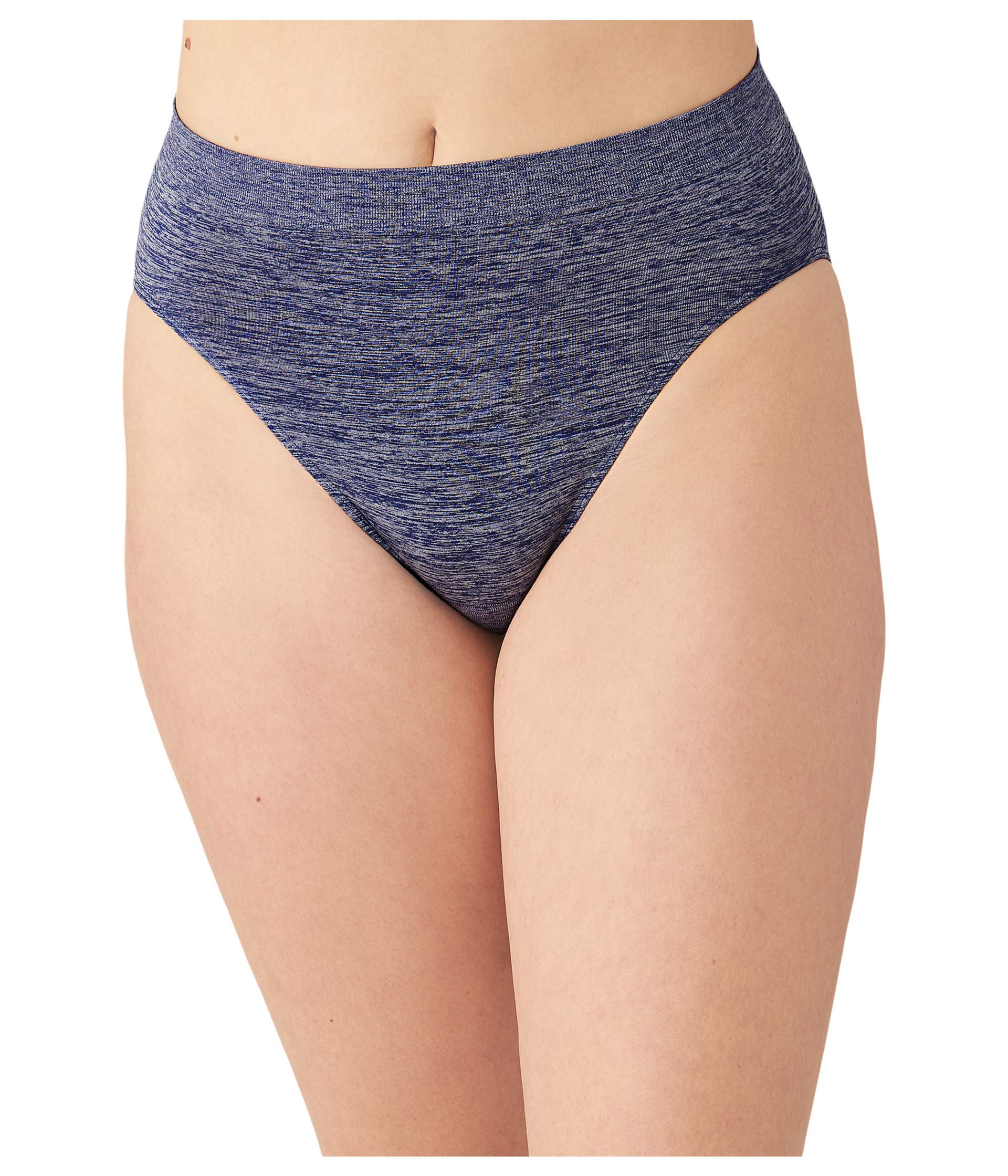 Wacoal Women's B-Smooth High-Cut Panty Briefs, Patriot Blue Heather, Large