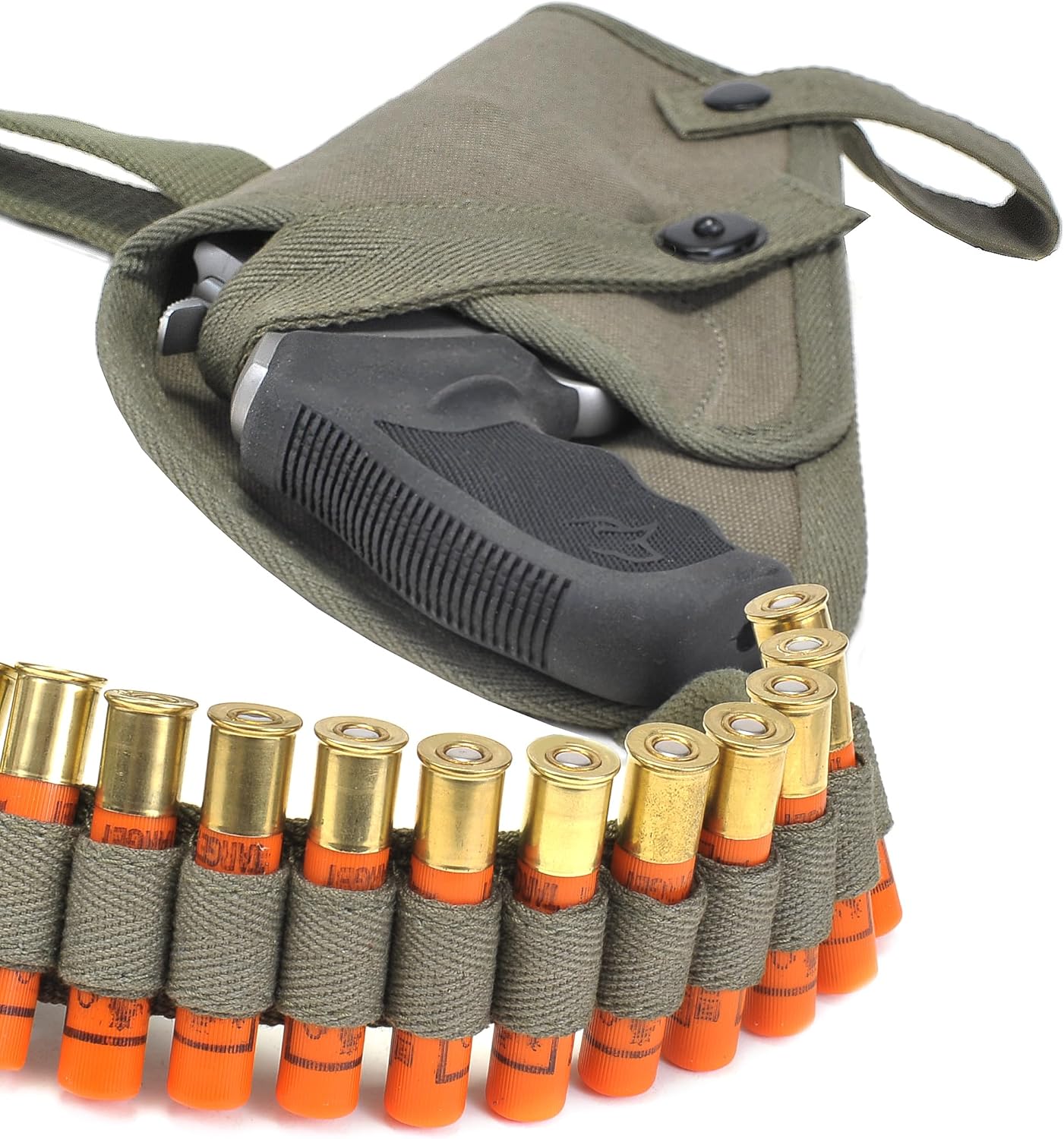 Canvas Shoulder Holster with Shell Loops fits Taurus Judge 3" Barrel 2.5 Cylinder Public Defender 2" Barrel 2.5 Cylinder