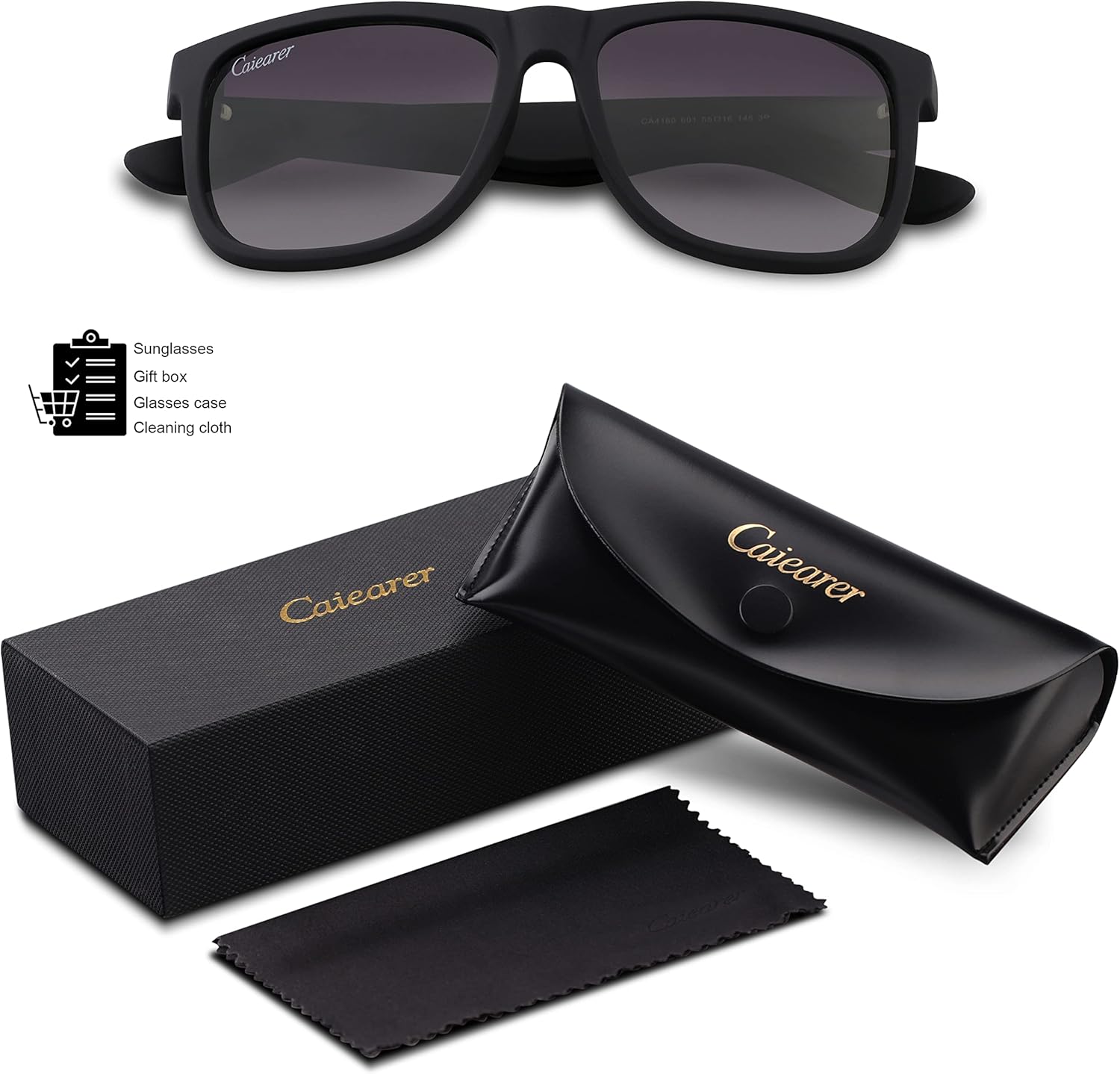 Polarized Classic Square Style Lightweight Sunglasses TR90 Frame Plastic Lenses For Men Women 100% UV400 Protection