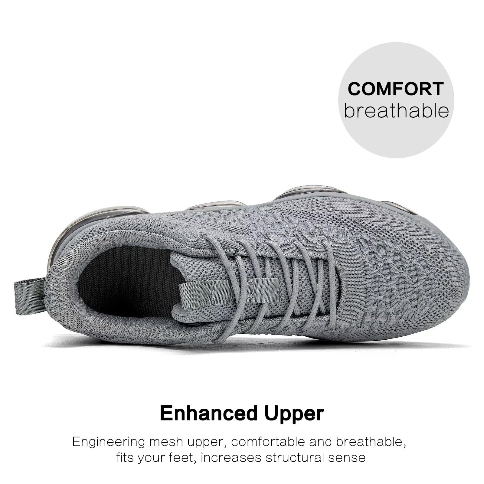 Zapatos Baskets à coussin d'air pour homme - Style décontracté et respirant - Pour la marche, le tennis, la gym, le sport