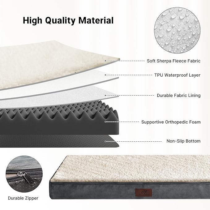 Cama para Perro Grande 104x69 cm Lavable Impermeable miniatura 4