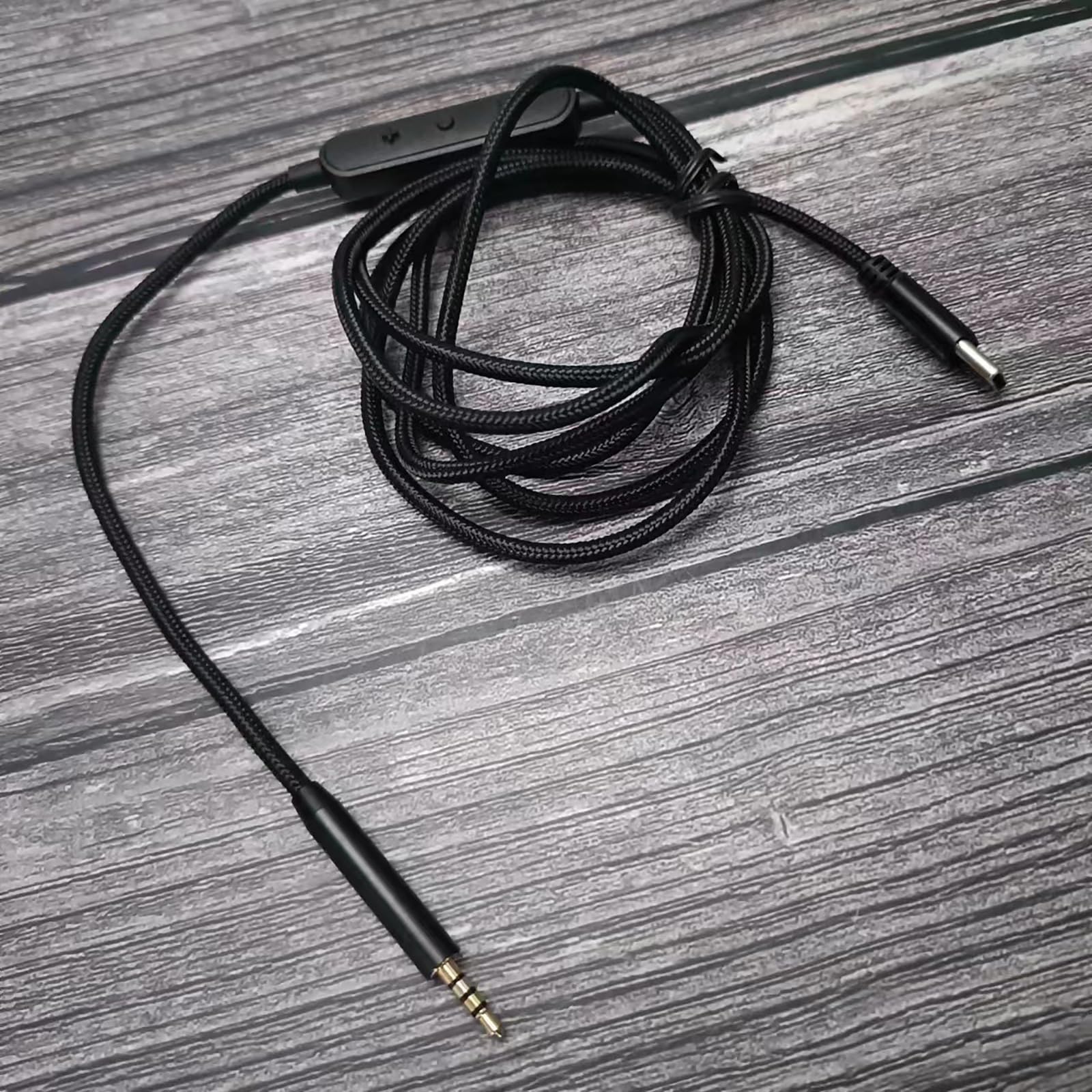 Cavo da USB C (tipo C) a maschio da 2,5 mm per cuffie QC25 QC35II QC35 QC45, filo intrecciato in nylon, facile da collegare e giocare