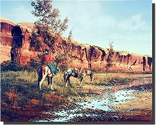 Western Cowboy Horses Wall Decor Art Print Poster (16x20)