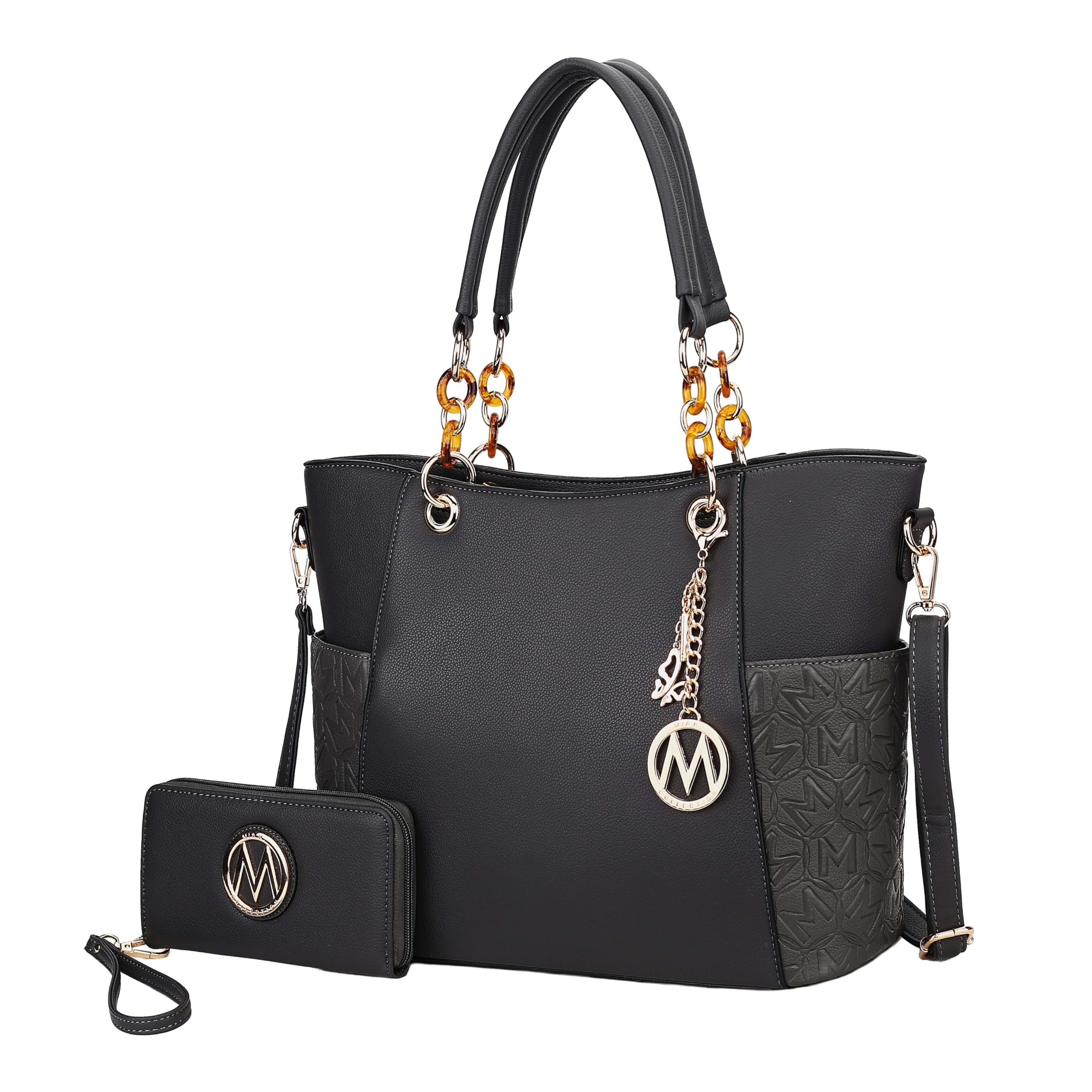 MKF Collection Tote Bag for Women, Handbag Set with Wallet-Top-Handle Bag Vegan Leather Purse by Mia K