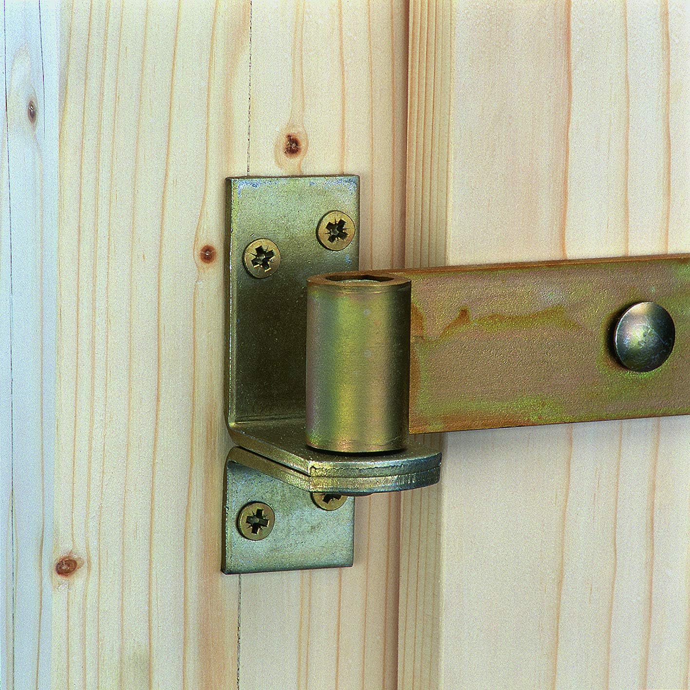 GAH Alberts hinge pin on plate with DI hook, 306809, 311261, Yellow-galvanised, Dorn 16 mm / 115 x 40 mm / 1 Stk - Image 4