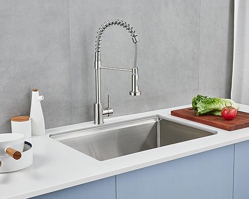 Miniatura 9 de MENATT Fregadero de cocina con estación de trabajo de montaje inferior de 25 pulgadas, fregadero de cocina hecho a mano de acero inoxidable de 25 x