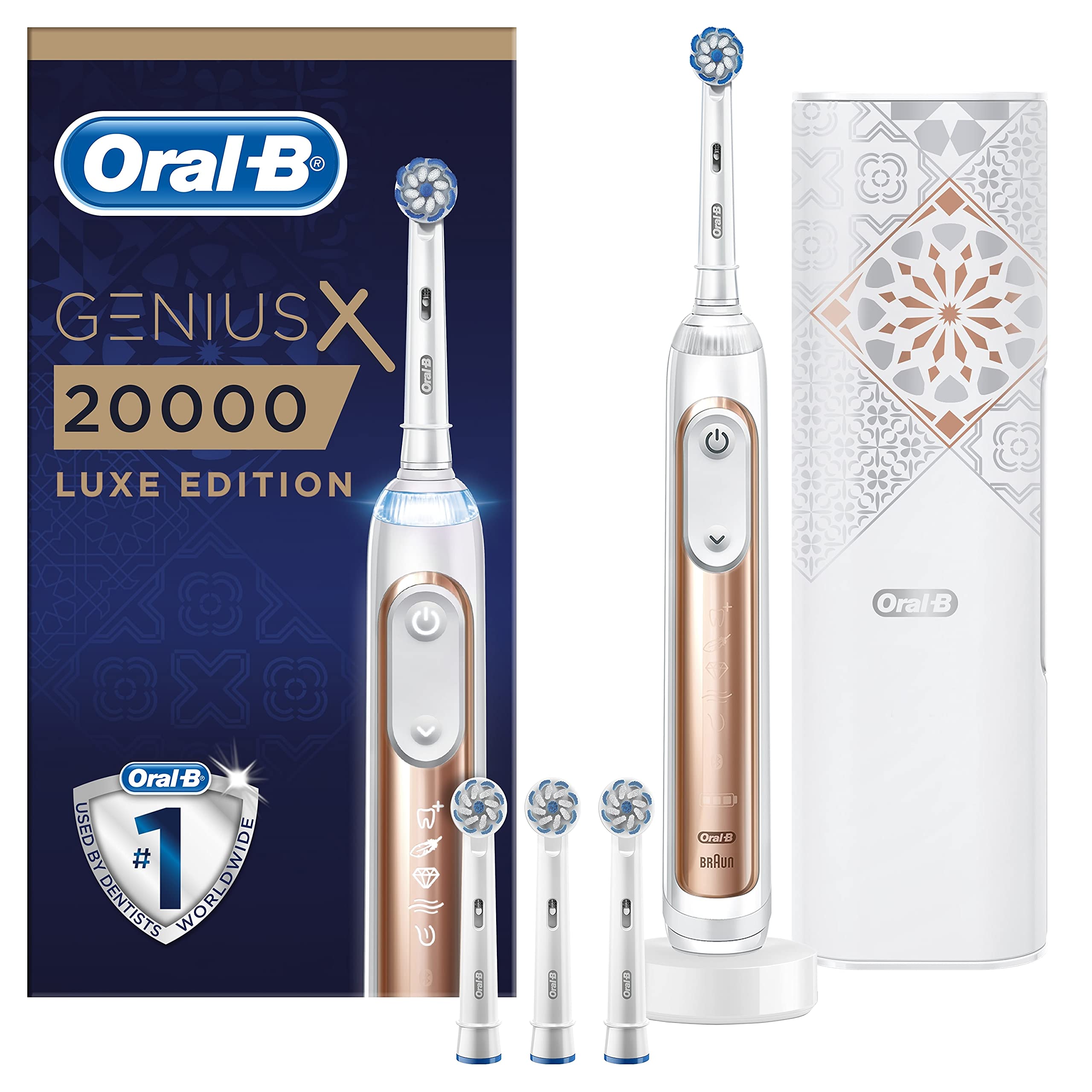 Oral-B Genius X 20000 Luxe Edition Electric Toothbrush Rose Gold