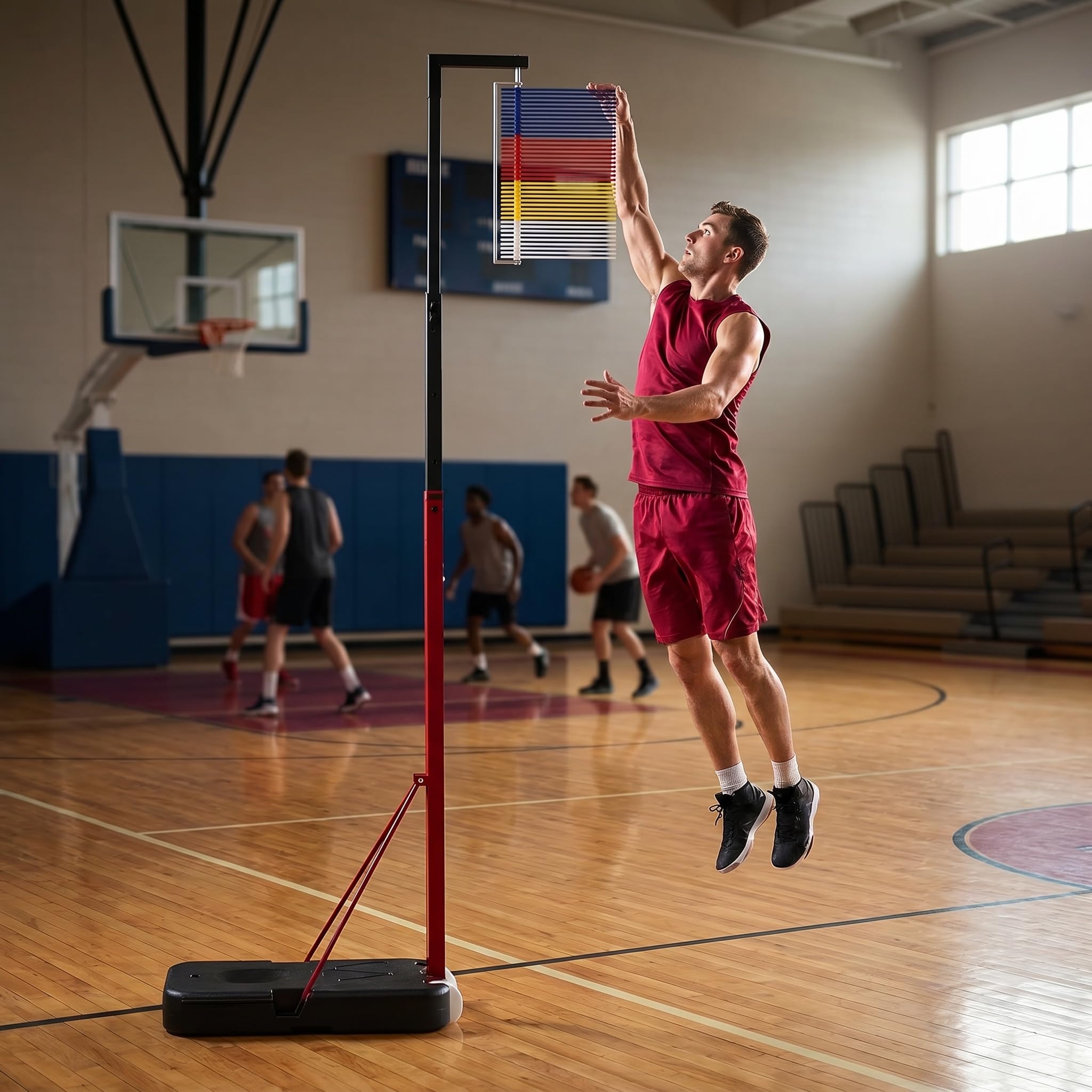 Pionowy tester skoków Regulowany 59-142, trener podłogowy do treningu sportowego, mierz wysokość skoku dla sportowców i poprawę wydajności