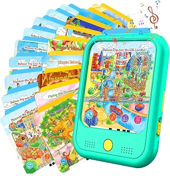 Kids Learning Tablet Bilingual, Educational Learning Toys for Toddlers 3-5 Year Olds, with 2000+ Words and Games, Autism Sensory and Speech Therapy Toys, 3 4 5 6 Year Old Boy Girl Birthday GiftGreen