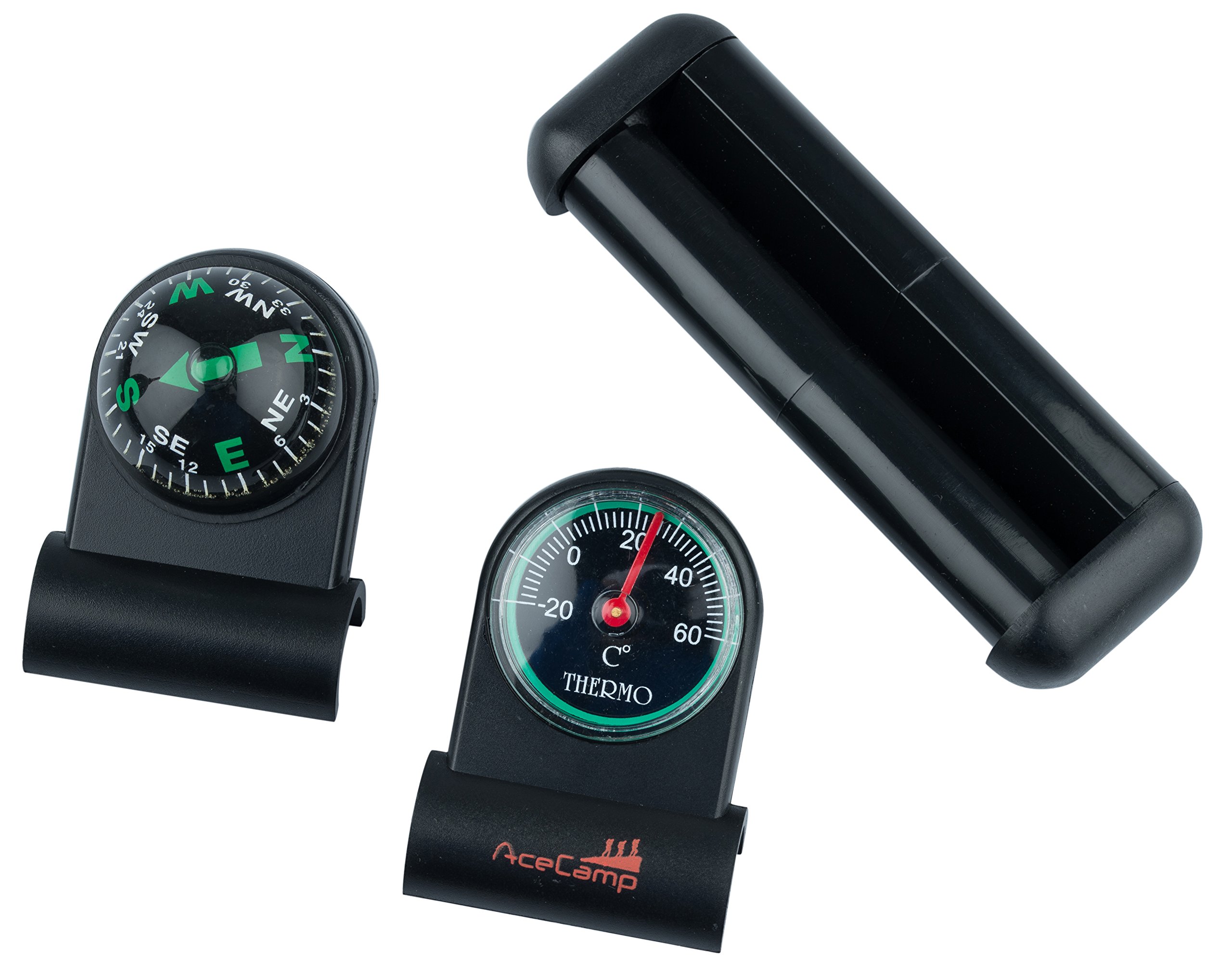 AceCamp 3126 Car Compass with Thermometer, Black