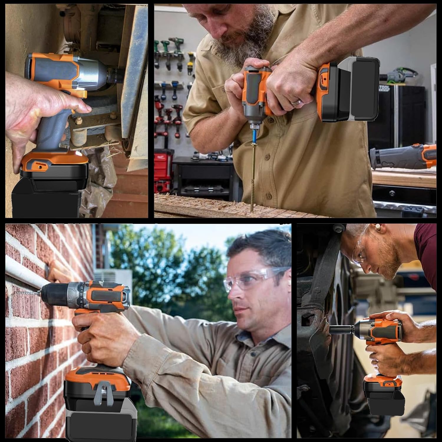 for Ridgid 18V Adapter, Compatible with DeWalt 20V MAX & for Milwaukee M18 18V Battery, Convert to for Ridgid 18V & AEG 18V Cordless Power Tools