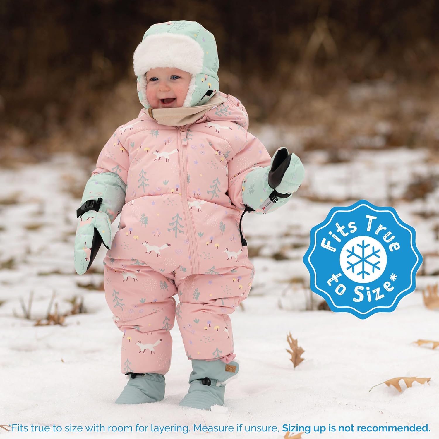 JAN & JUL Water-resistant Toasty-Dry Puffy Suit for Babies and Toddlers