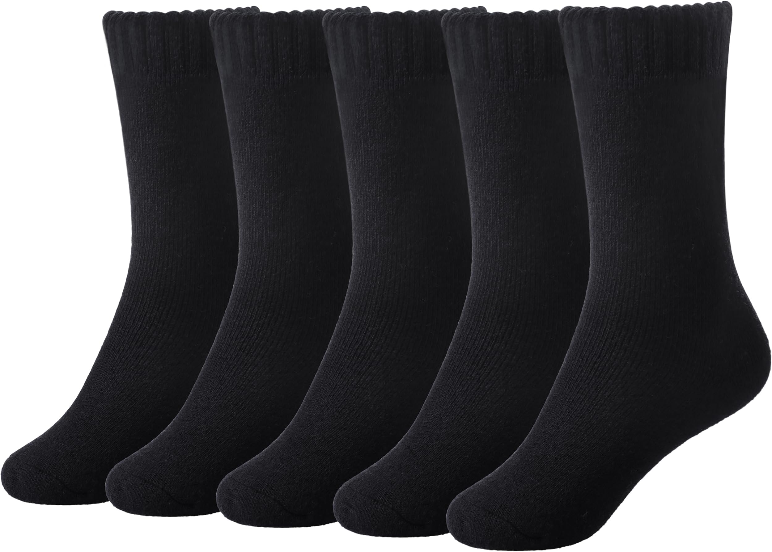 MQELONG Womens 5 Pairs Soft Thick Comfort Casual Cotton Warm Wool Crew Winter Socks