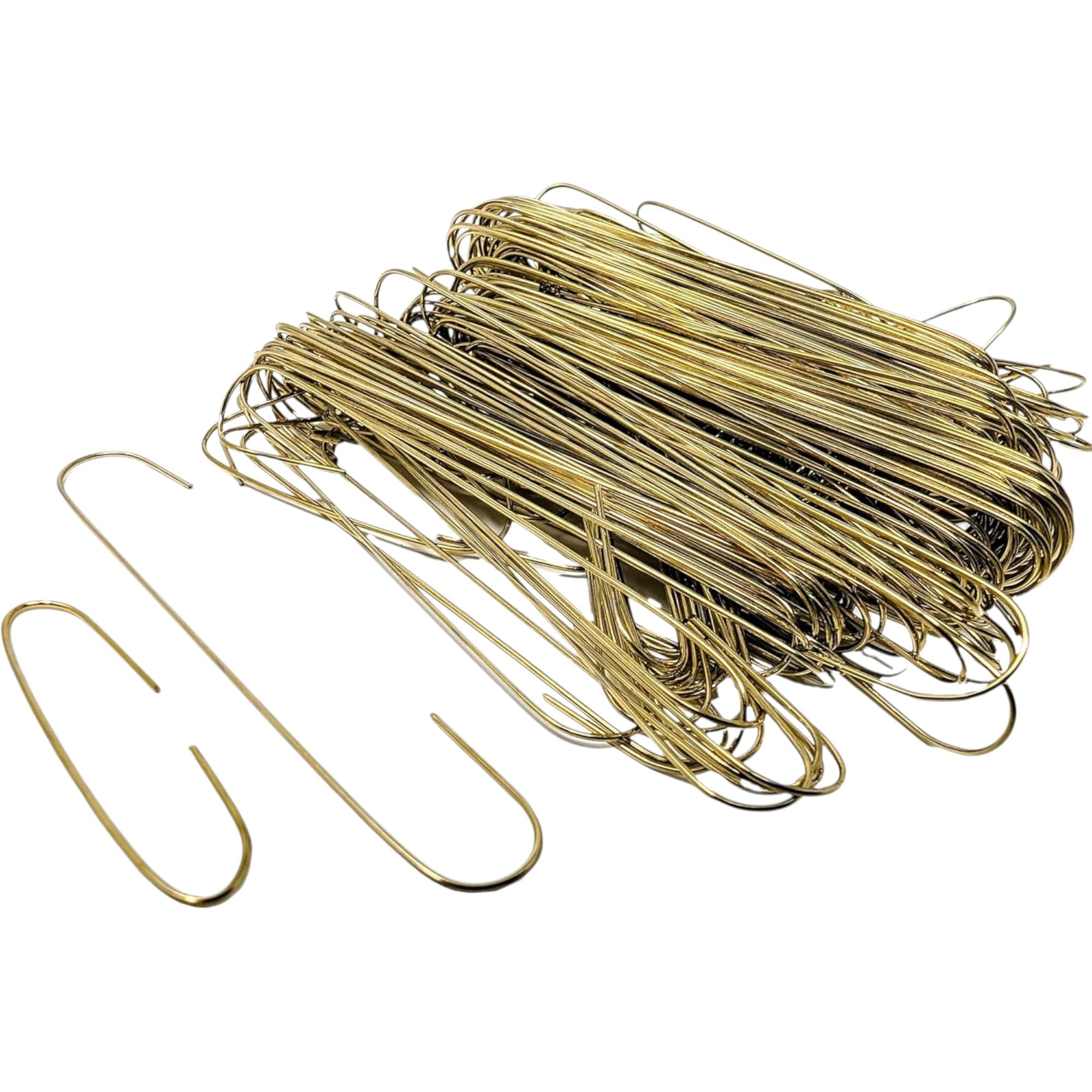 YLAB 300 Gold Bauble Hooks for Christmas Tree Decorations – Assorted Sizes 3.5cm & 6cm – Metal Ornament Hangers with Loop Design – Durable Gold Hooks for Hanging Baubles, Decorations & Ornaments