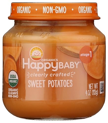 Happy Baby - Patatas dulces orgánicas etapa 1, 4 onzas