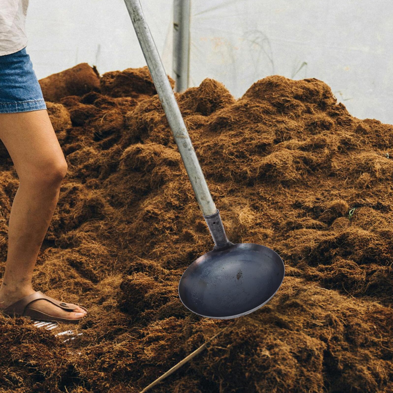 2 Metalowa Łopatka Do Czyszczenia Mułu z Otworami Solidna Łopata Do Przesiewania Gleby i Nawozu Mała Metalowa Łopatka i Ściółki Plaży
