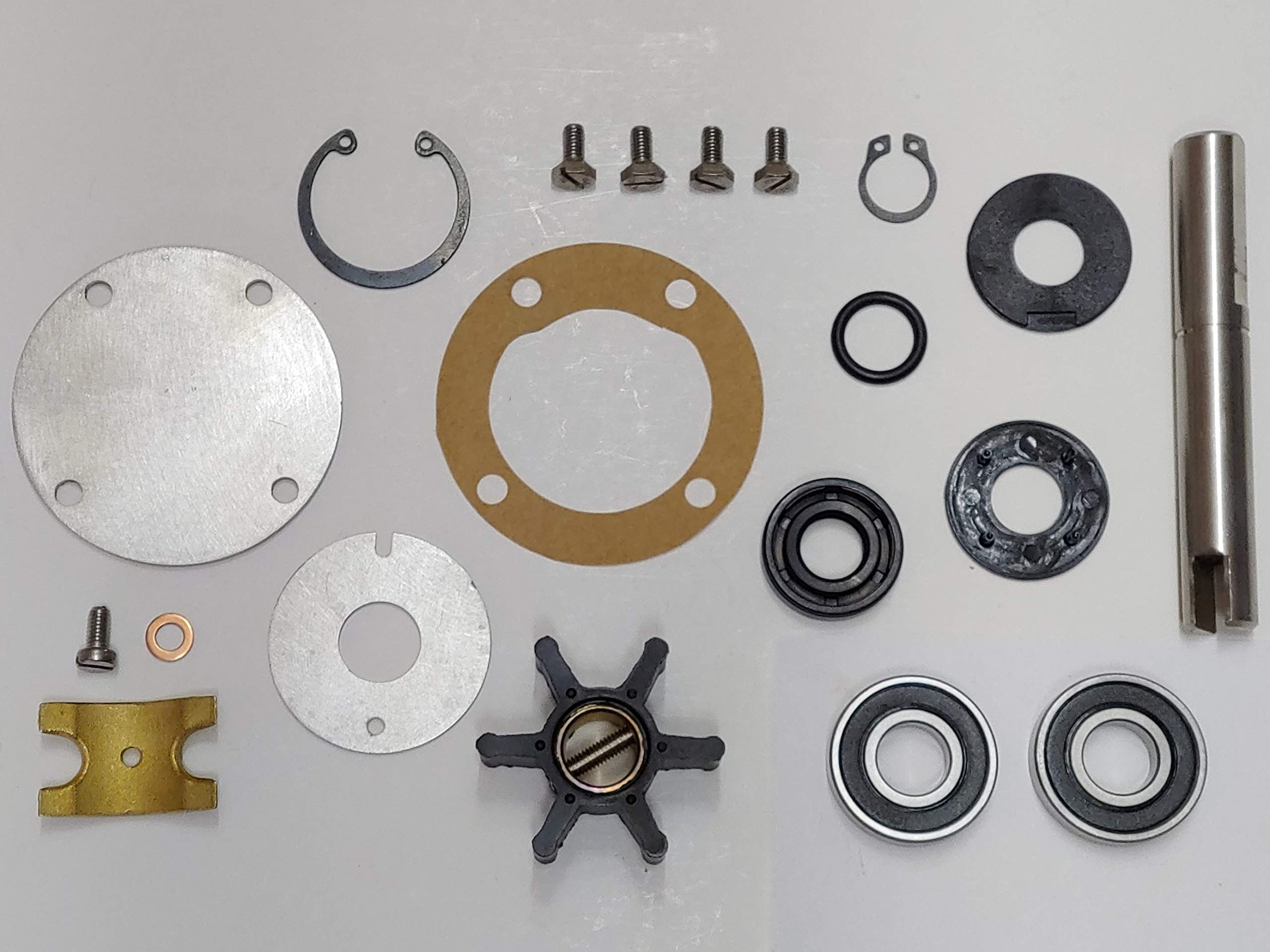 SCP-32617 Rebuild Kit with Shaft for Raw Sea Water Pump Westerbeke 32617, Johnson 10-35038-5E, Onan 132-0284