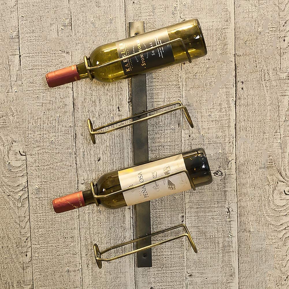 Durable Storage Rack Wall Shelf Nordic Wine Rack Wall-Mounted Wine Rack Wine Cabinet Racks Simple Wall Bar Wine Display Rack Industrial Wind,20X75Cm-image-46