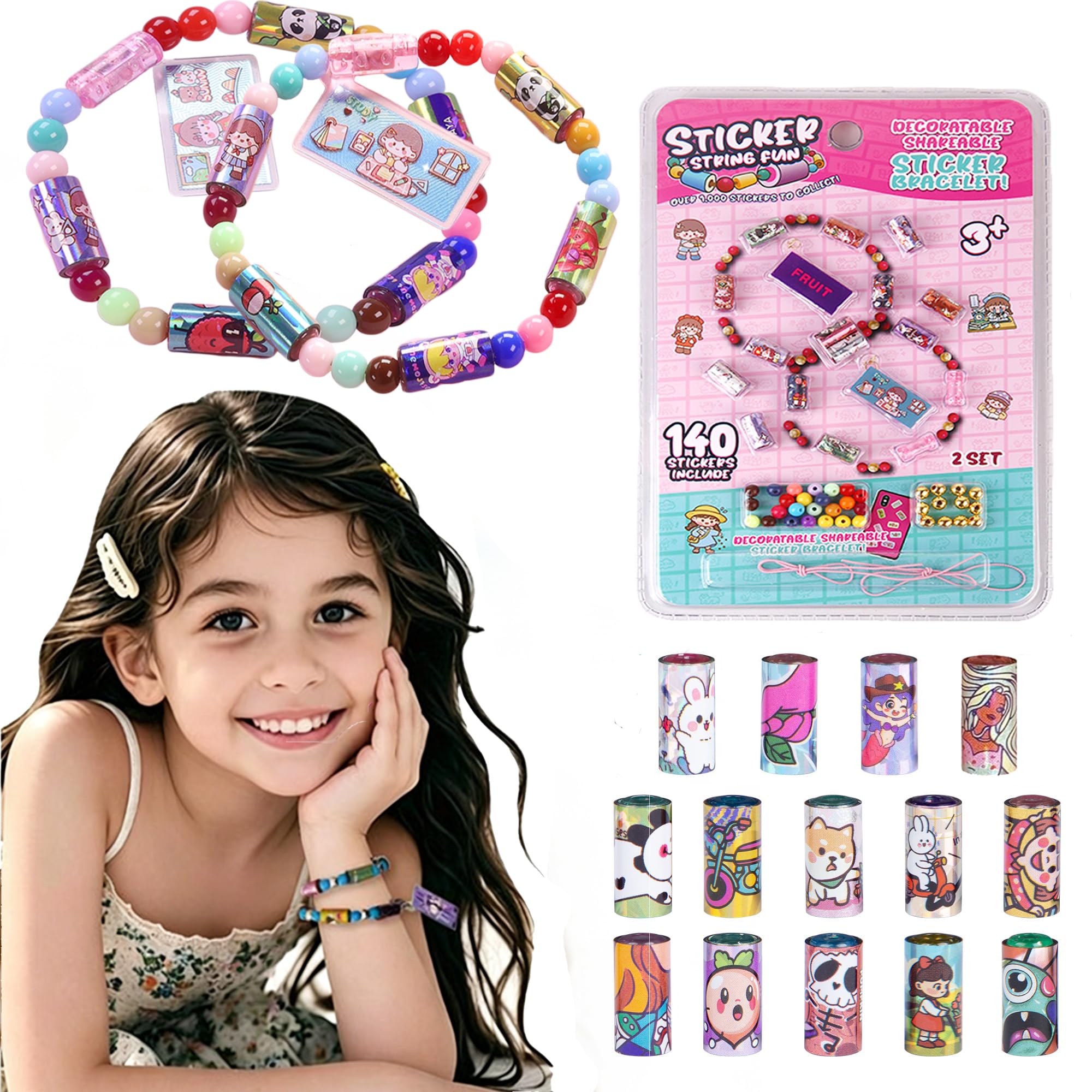 Goorder Bracelet Making Kit for Kids, 140Pcs DIY Friendship Creative Kit