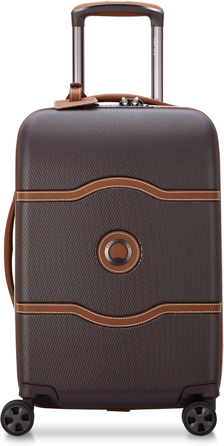 DELSEY Paris Chatelet Hardside 2.0 Luggage with Spinner Wheels, Chocolate Brown, Carry-on 19 Inch Carry-on 19 Inch Chocolate Brown