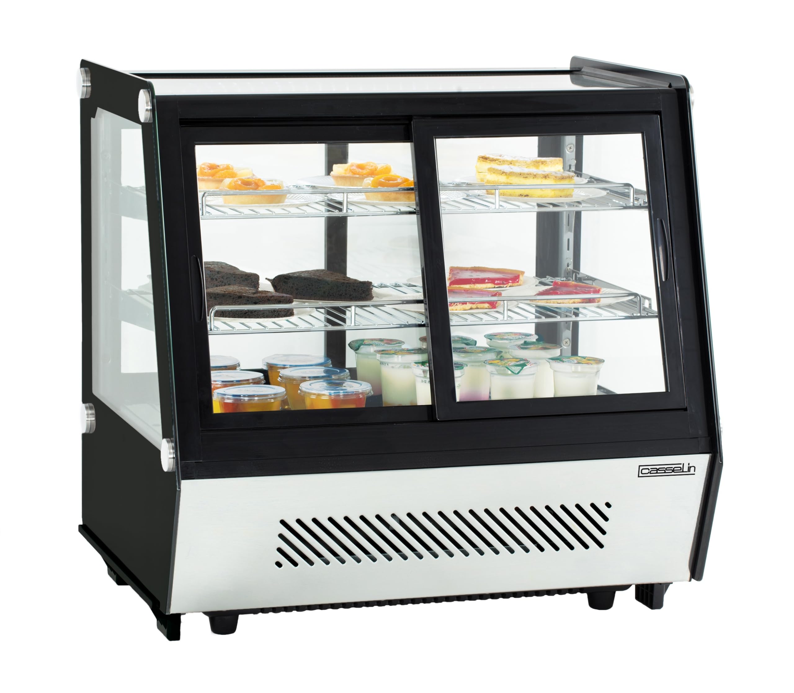 Casselin CVR125L - Vitrine réfrigérée à poser double portes 125L
