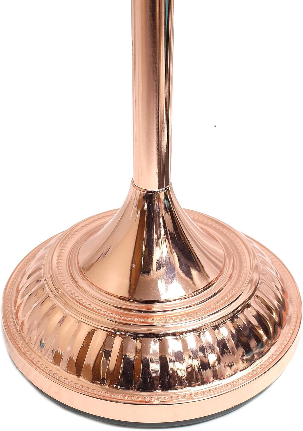 Elegant Designs LF2001-RGD 1 Light Torchiere Marbleized White Glass Shade Floor Lamp, Rose Gold