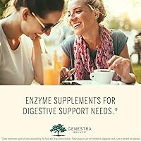 Vista 8 de Genestra Brands Bio Enzymes Fórmula completa de enzimas digestivas en tabletas masticables 100 tabletas masticables Sabor natural a menta