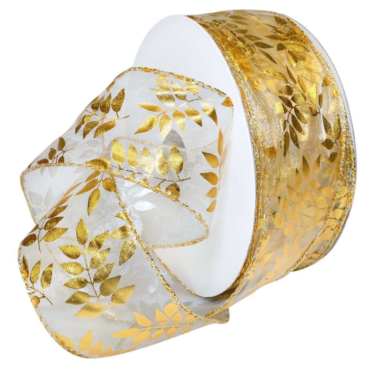 Morex Ribbon 7432.60/50 – 634 French con Cable Cinta POLIÉSTER Vineland, 2 1/2 "x 50 Yd, Oro/Oro