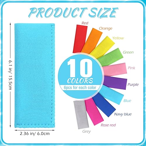 Miniatura 2 de Yinder Paquete de 60 fundas reutilizables para palitos de hielo, bolsas aislantes de neopreno, funda protectora anticongelante para moldes de