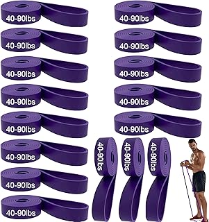 16-Pcs Resistance Bands Set - Premium Elastic Workout Bands for Home Gym, Strength Training, Yoga & Physical Therapy