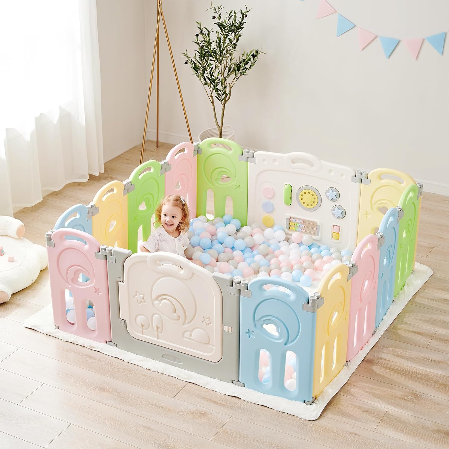 リリワゴン2 ホワイト ベビーベッド yamatoya ベビー家具・寝具