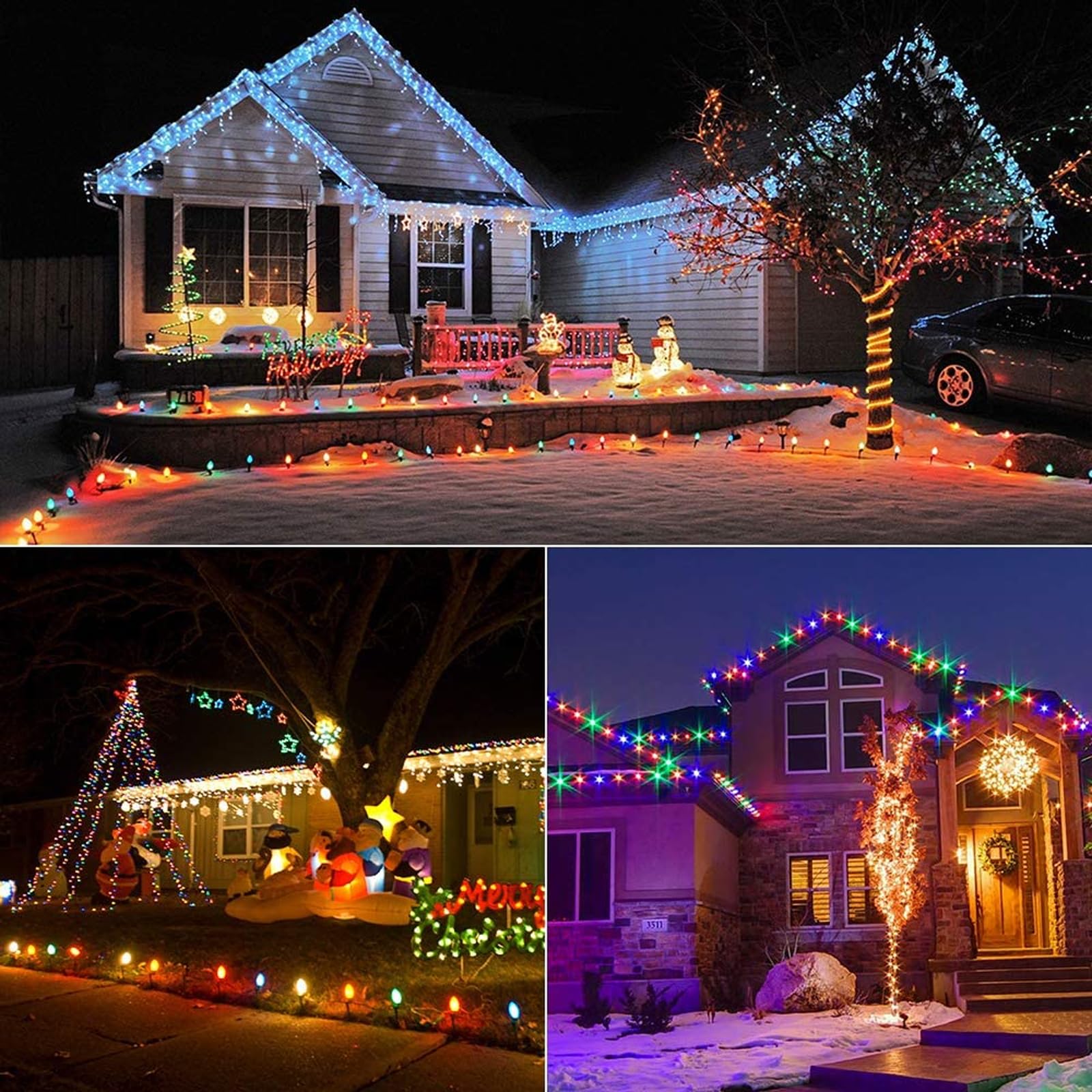 50 bombillas LED C9 de Navidad, bombillas LED C9 con casquillo E17, bombillas de repuesto para cadena de luces al aire libre, color amarillo de grado comercial