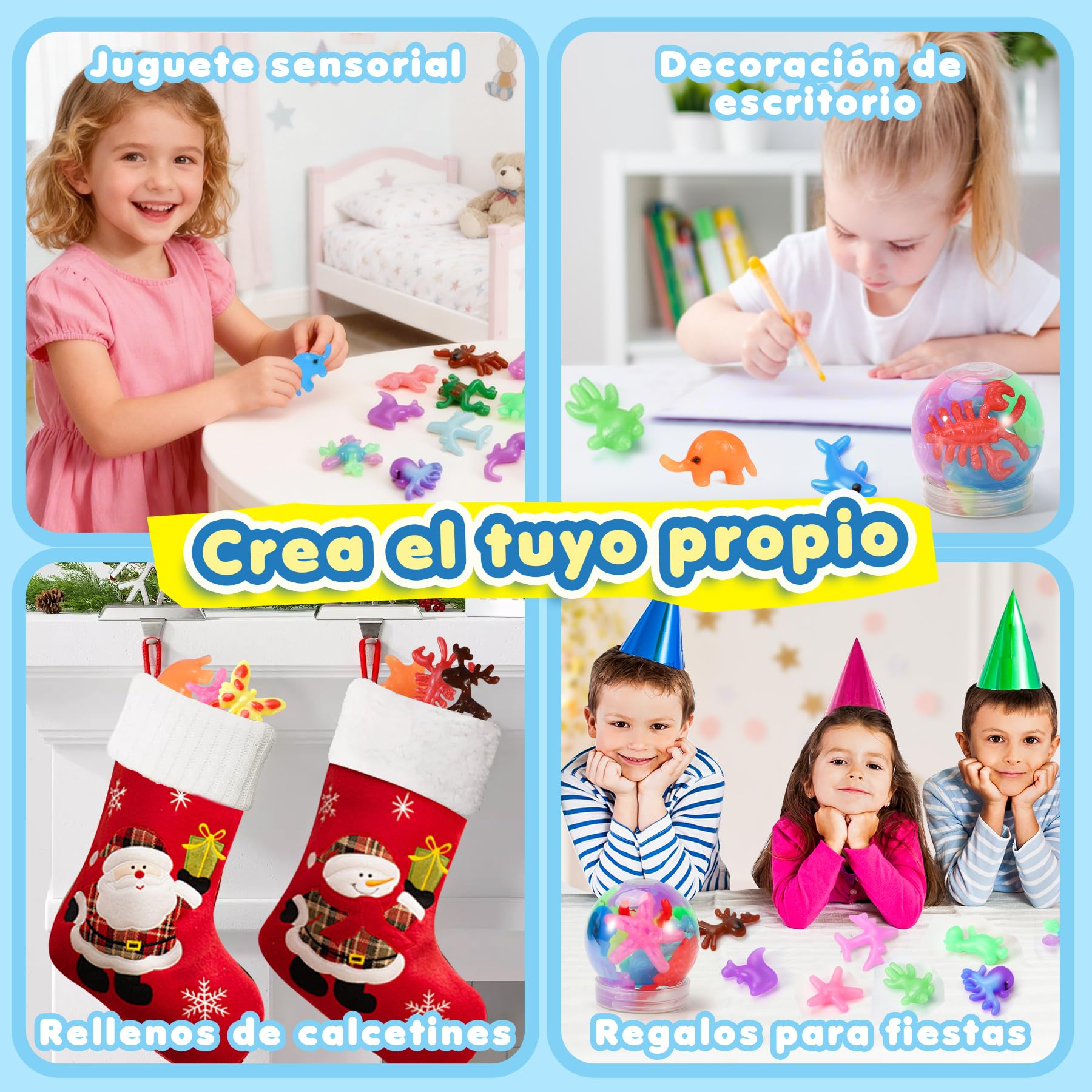 URMYWO Aqua Gelz, 3D Magic Water Elf Kit con 20 Geles y 24 Moldes para Manualidades Niños Creativas, Juguetes DIY, Juegos Educativos y Regalo Original para Niños y Niñas a Partir de 3 Años
