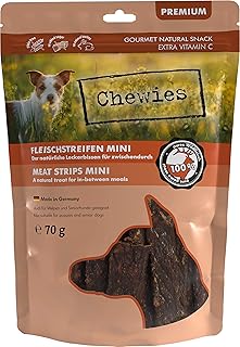 Meat Strips Mini Dog Treats Made of 100% Wild Meat - 70 g - Snack for Small Dogs - Dried Wild Chew Strips - Hypoallergenic & Grain-Free - Jerky from Wild Animals product image