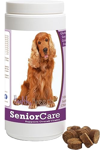 Healthy Breeds Cocker Spaniel - Masticables suaves para perros mayores, 100 unidades