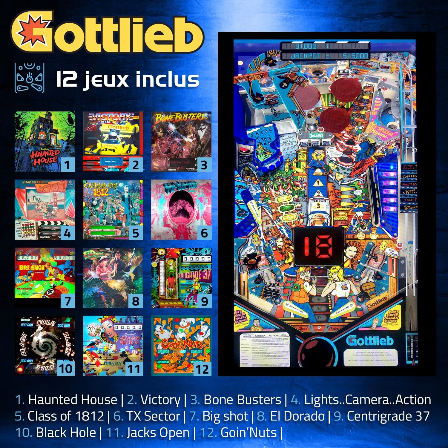 ARCADE1UP TOY SHOCK PINBALL - HAUNTED HOUSE