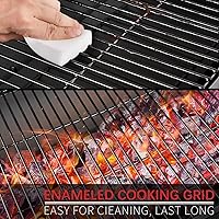 Vista 7 de Parrilla de carbón de barril, parrillas de carbón grandes con estante lateral, parrilla de barbacoa al aire libre, perfecta para campamento
