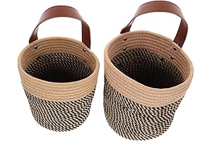 2-Pack Artificial Flower Hanging Baskets: Rustic Charm for Outdoor Decor