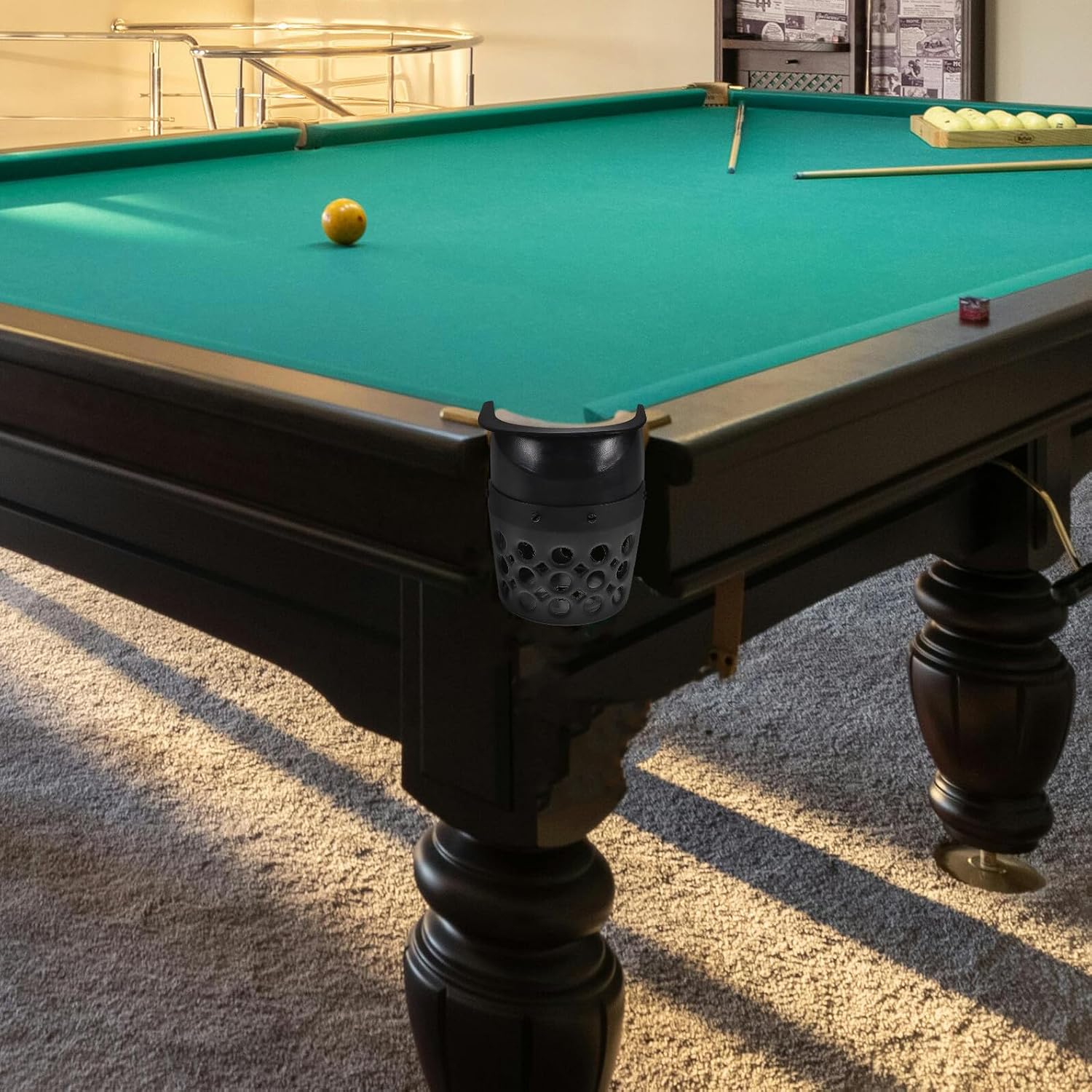 Billiard Accessories Pool Table Pocket Replacement Set 4pcs Large Plastic Ball Holder Nets for American 160cm Table with Rear and Side Pockets Suitable for Home and Bar Use