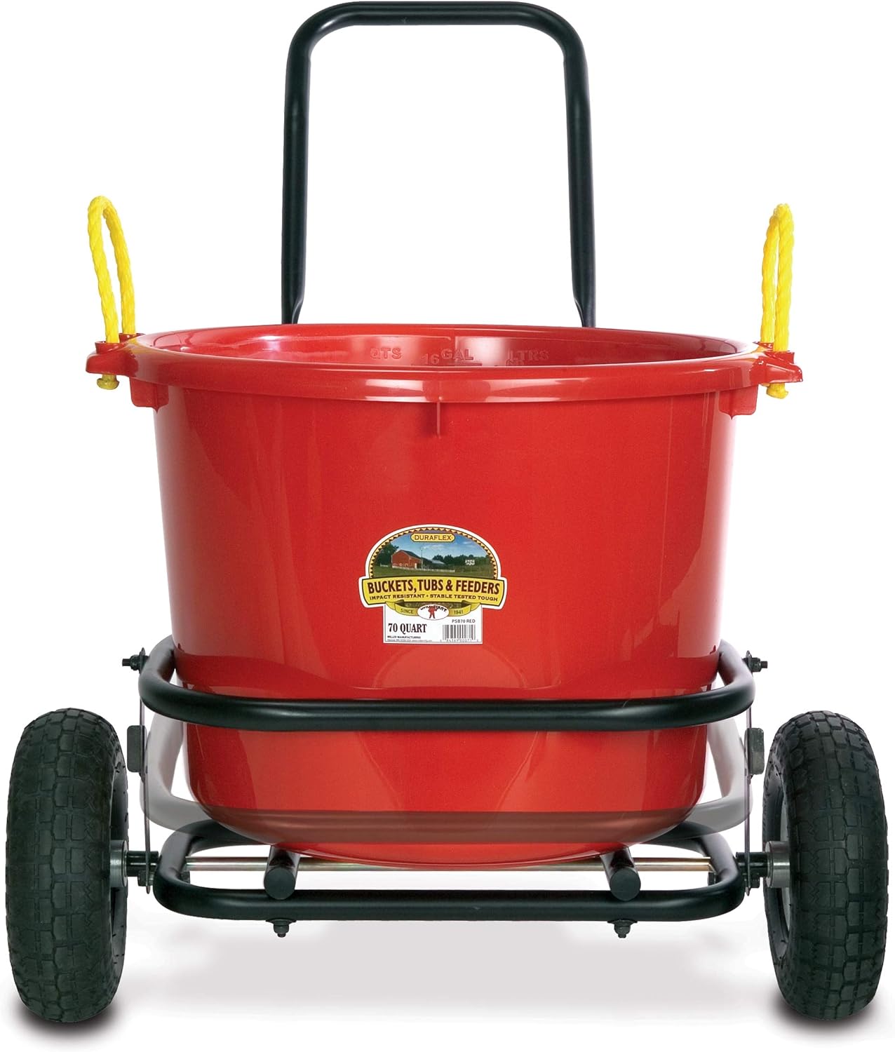 Little Giant® Muck Cart | Large Bucket or Tub Cart with Wheels | Holds Up to 350 lbs