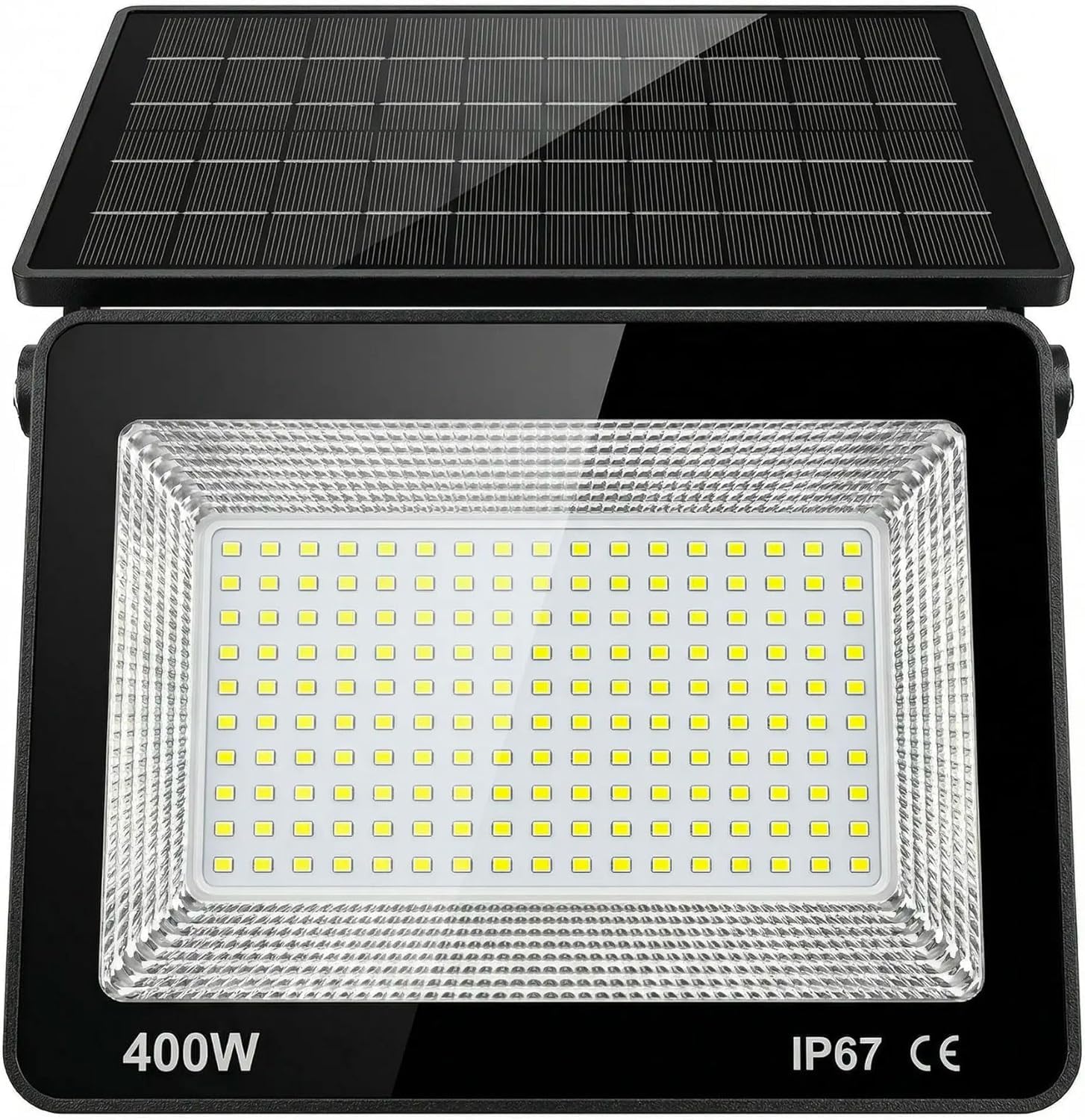 081 Store - 2 PEZZI Faro LED Esterno con Pannello Solare 400W 170 LED, Faretto Solare con Crepuscolare IP67