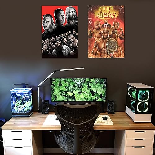 Miniatura 6 de moriso Póster de lucha (8 unidades) de 11.4 x 16.5 pulgadas, mercancía motivacional, póster deportivo inspirador, impresión artística, decoración de